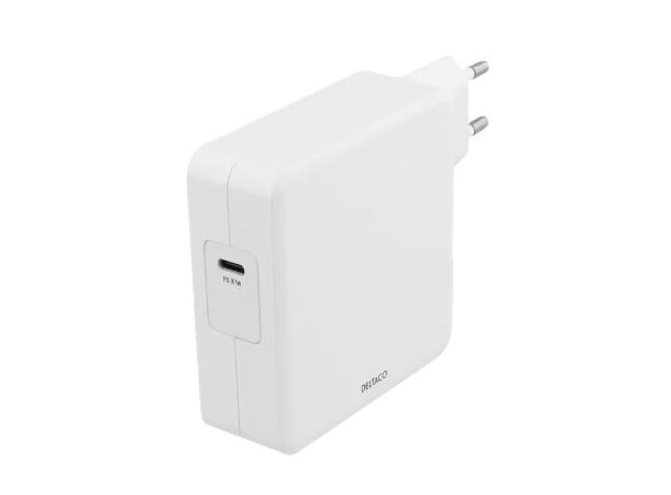 Deltaco Hurtiglader 87W USB-C PD Hvit 
