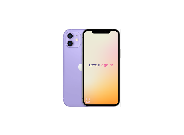 Brukt  iPhone 12 64GB, Purple Grade A Svært Pent Brukt Minst 90% 