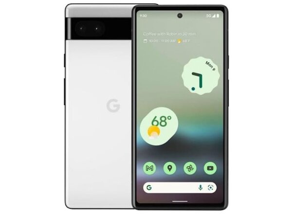 Brukt  Google Pixel 6A 128GB, White Grade A Svært Pent Brukt Minst 80% 