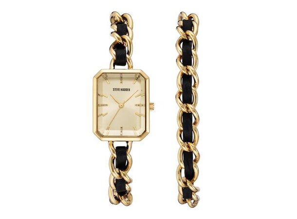 Steve Madden Klokke SM-1006BKST Gradering A+  Helt ny 