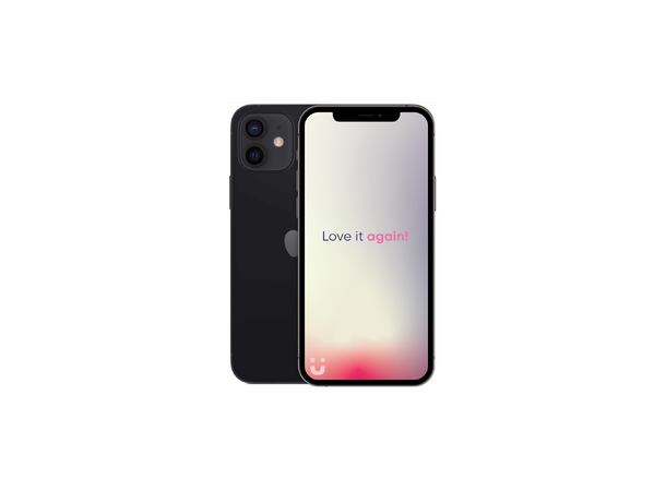 Brukt  iPhone 12 64GB, Black Grade C Pent Brukt- Minst 80% 