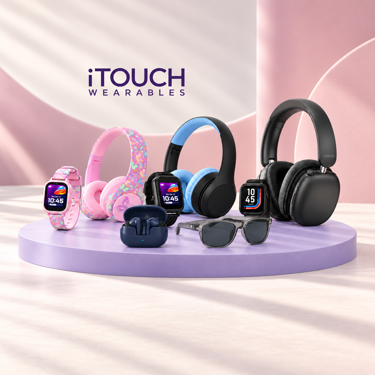 iTouch Wearables – smartklokker, hodetelefoner, ørepropper og solbriller